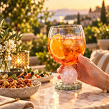 Orba Sculptural Glass Goblet