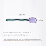 Colored Glass Bowl, Fruit Salad Bowl, Soup Bowl, Tableware, Household Heat-Resistant Transparent Rice Bowl, Spoon Set