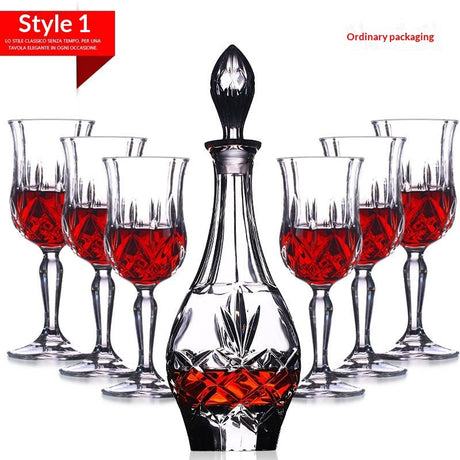 Elegance Crystal Glass Liquor Set – Timeless Sophistication