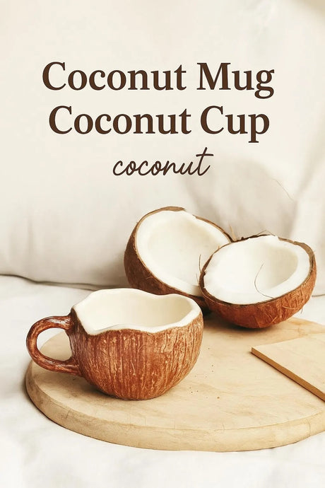 Handcrafted Ceramic Coconut Cup – Tropical Elegance for Every Sip