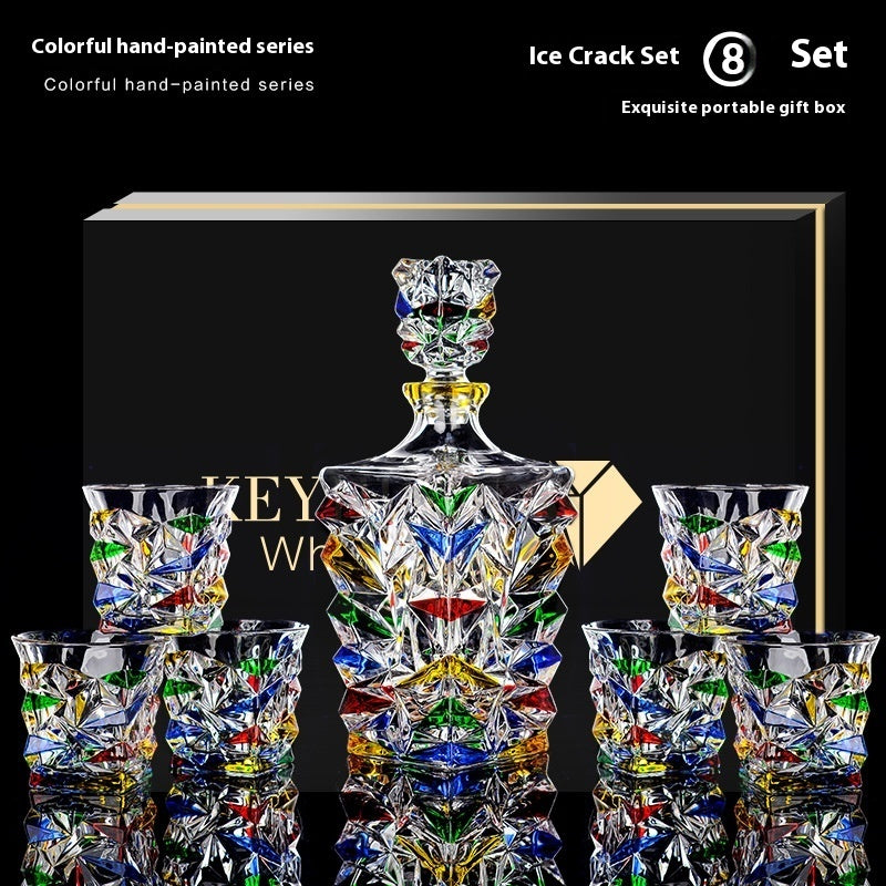 Painted Crystal Glass Liquor Glass Set - High-grade Wine Set