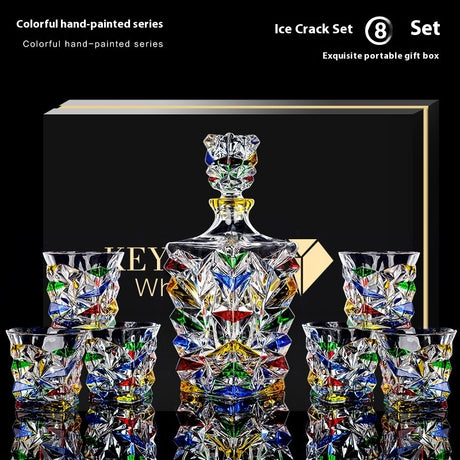 Painted Crystal Glass Liquor Glass Set - High-grade Wine Set