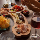 Elegant Wooden Aperitif and Fruit Plate