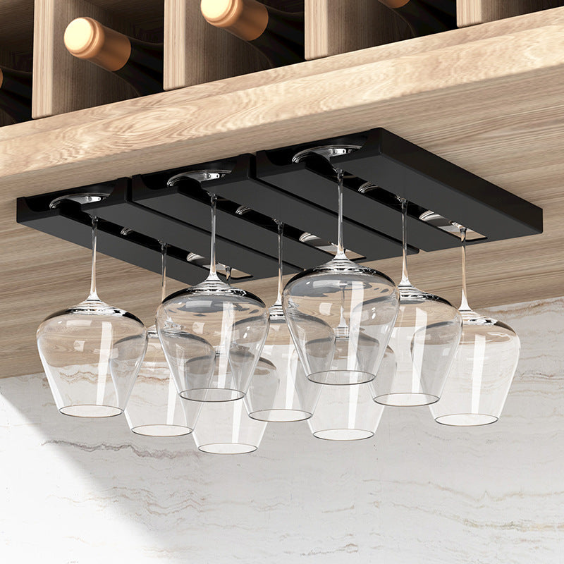 European Style Punch-Free Wine Glass Hanging Rack