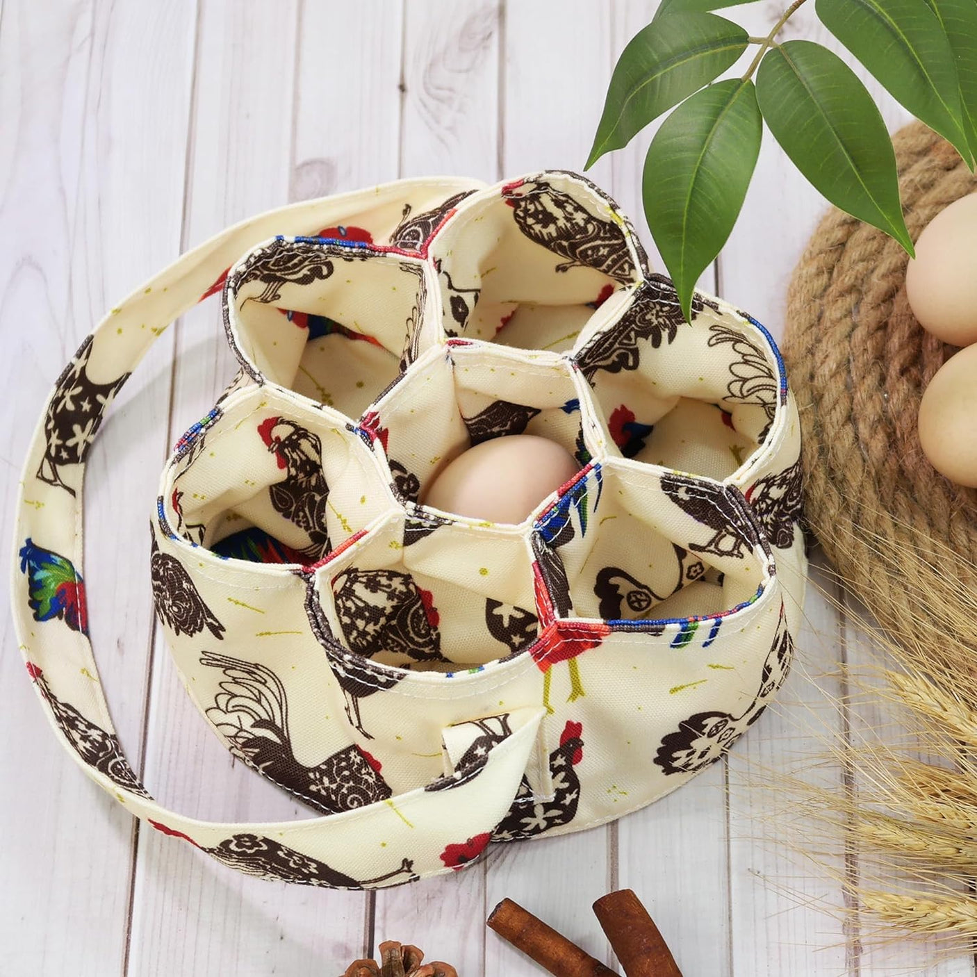 Egg Collection Basket Egg Collection Basket 7 Bags Chicken Mother Chicken Duck Goose Egg Housewife Farm Garden - Julia M LifeStyles