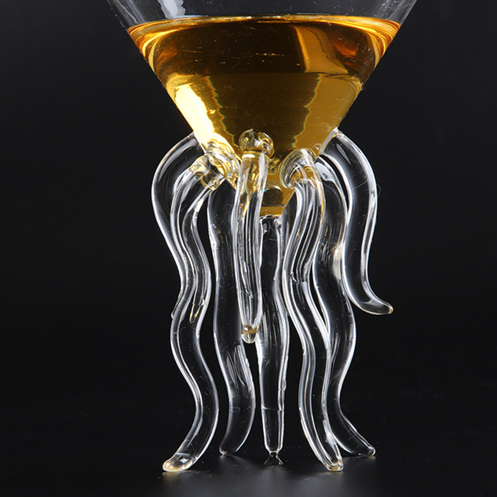 Octopus Cocktail Glass Transparent Jellyfish Glass Cup Juice Glass Goblet Conical Wine Champagne Glass