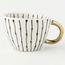Motif Gold-Handle Ceramic Mug, 350 mL
