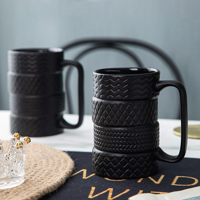 Creative Ceramic Mug Tire Shape Mug Cup Julia M Home & Kitchen