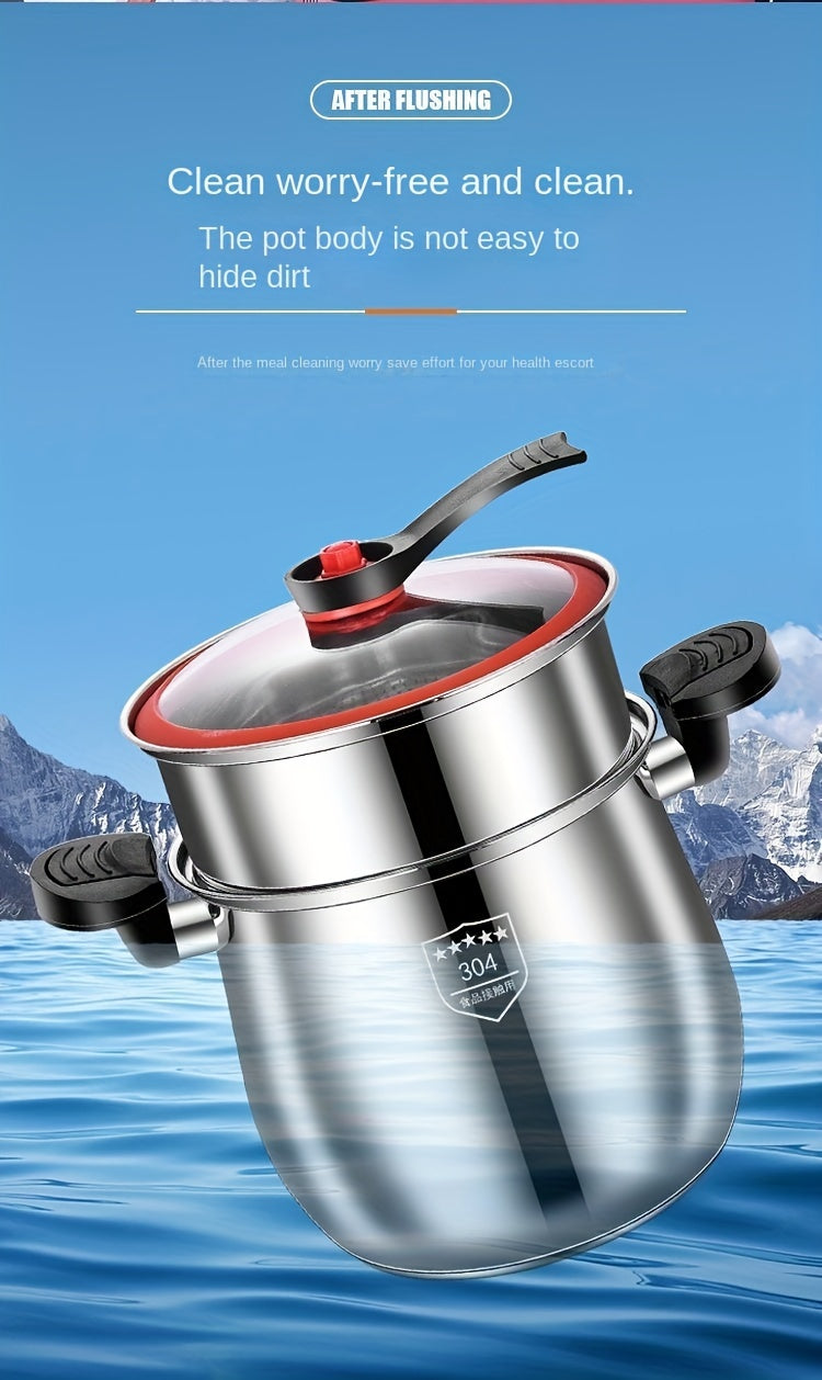 304 Stainless Steel Multi-Functional Non-Stick Pressure Cooker Pot with Lid Julia M LifeStyles