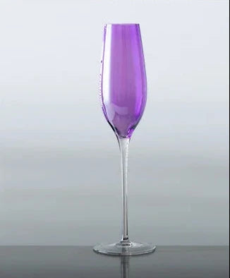 British Purple Goblet Champagne Glasses Set Nordic Style New Crystal Light Luxury Wine Glass Home Beautiful Colored Glass Cups