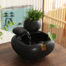 Wealth-Bringing Flowing Water Ornament, Ceramic Mini Desktop Decoration for Living Room