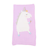 Unicorn Knit Baby Blanket – Soft Warm Swaddle & Bath Towel 60x120cm