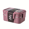 1pc Programmable Stainless Steel Lunch Box with Grids, Leakproof Bento Container, Dishwasher Safe, Rectangle Food Storage for Office, School, Canteen, Home Kitchen - No Electricity Needed,Back to School Julia M LifeStyles