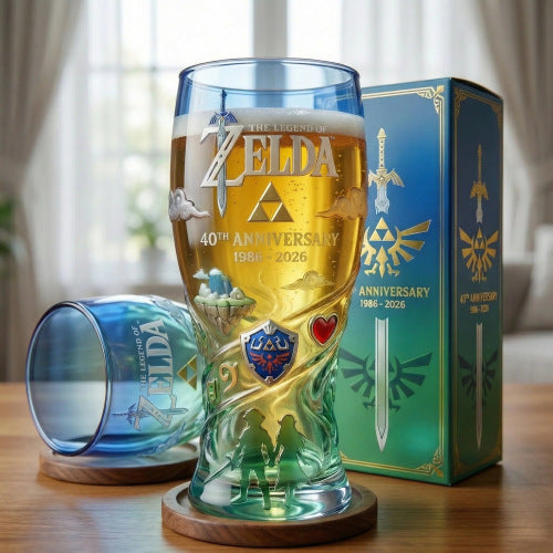 Colored glass bottle beer glass