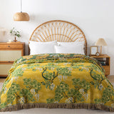 Jungle Style Double-Sided Cotton Gauze Blanket – All-Season Reversible Throw