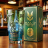 Colored glass bottle beer glass