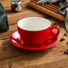 Nordic Ceramic Latte Cup – 300ml Artisan Coffee Cup with Contrast Rim