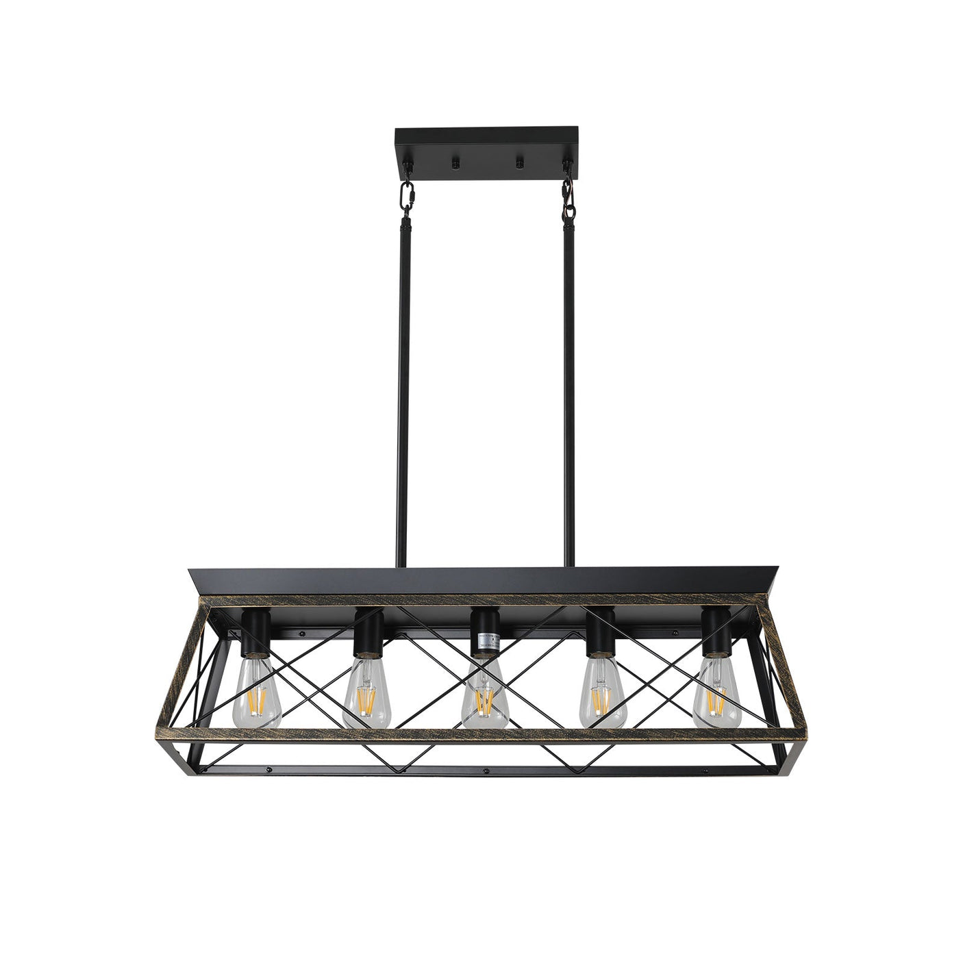 European Style 5-Light Farmhouse Chandelier - Rustic Metal Pendant for Dining Rooms Julia M Home & Kitchen