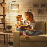 Arc Floor Lamp for Living Room with 3 Color Temperatures, Farmhouse Floor Lamps with Remote & Dimmable Bulb Office Julia M Home & Kitchen