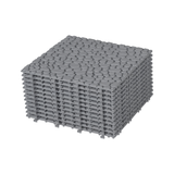 12 x 12 inch gray interlocking deck tiles, plastic waterproof pebble pattern, pack of 12 pieces