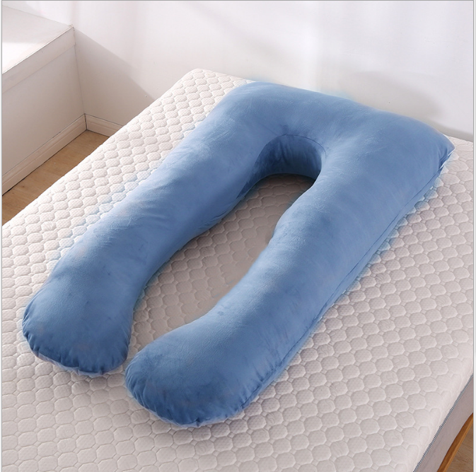 U-Shaped 130x70cm Pregnancy Pillow for Maternity Support and Breastfeeding