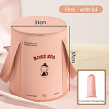 Foldable foot bath bag foot bath basin deep barrel over calf dormitory fumigation foot bath barrel household portable foot bath