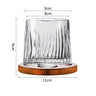 Hand drawn rotating glass cups multiple multi-purpose whiskey glasses rotating glass cups