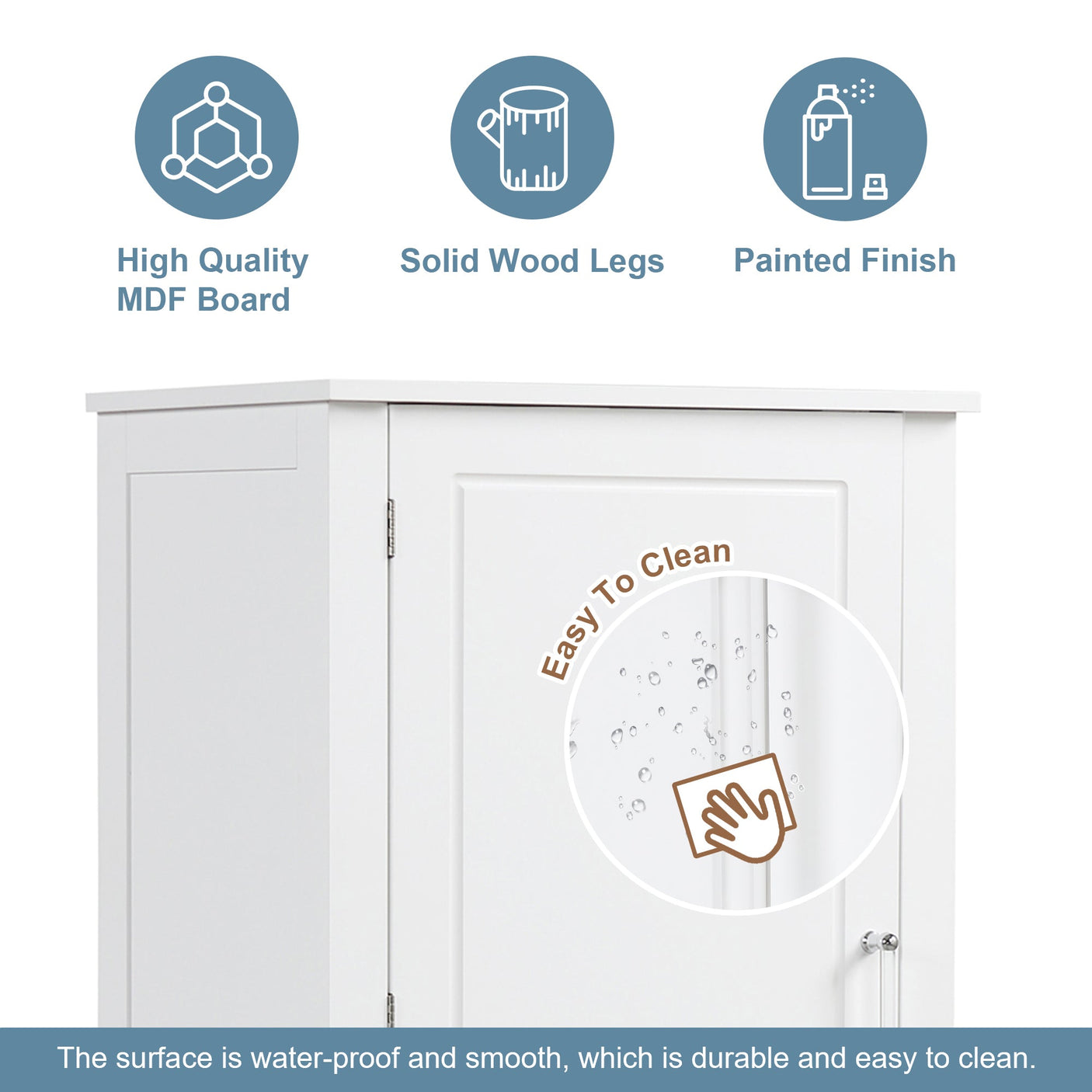 European Style Tall Bathroom Storage Cabinet with Adjustable Shelves and Drawers Julia M Home & Kitchen