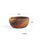 Wooden Bowl, Raw Wood Plate, Solid Wood Plate, Tableware, Salad Bowl, Wooden Fruit Plate, Dried Fruit, Shallow Mouth Bowl
