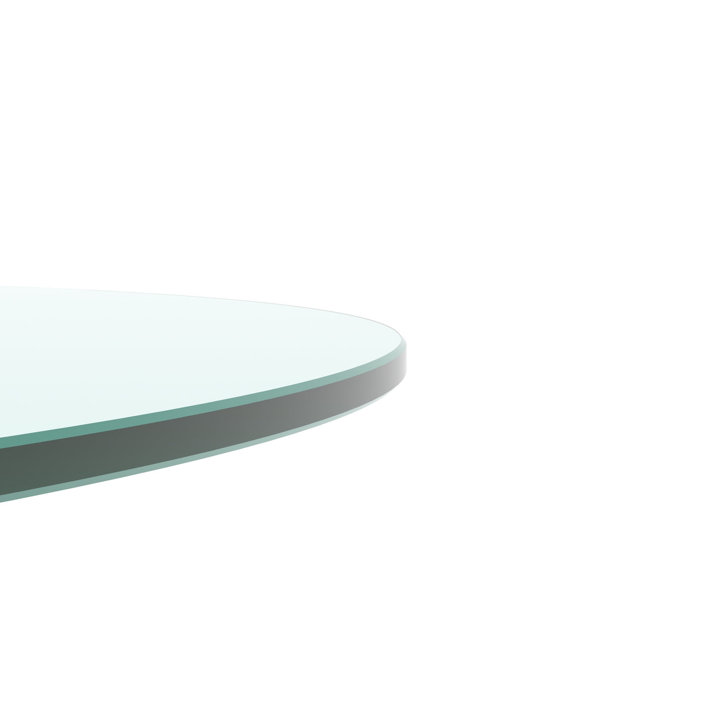 36" Inch Round Tempered Glass Table Top Clear Glass 1/4" Inch Thick Flat Polished Edge - Julia M LifeStyles