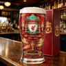 Colored glass bottle beer glass