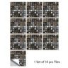 Mosaic 10-Piece Imitation Ceramic Tile Stickers Set for Home Decoration