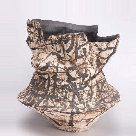 Wabi-sabi-inspired Vintage-style Artistic Ceramic Vase