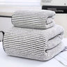 Wide Stripe Dark Stripe Coral Velvet Printing Towels Suit