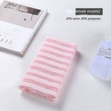 Luxurious Double-Sided Bamboo Fiber Bath Towel – Elegant Plaid & Striped Styles