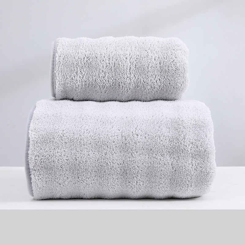 Wide Stripe Dark Stripe Coral Velvet Printing Towels Suit