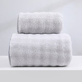 Wide Stripe Dark Stripe Coral Velvet Printing Towels Suit