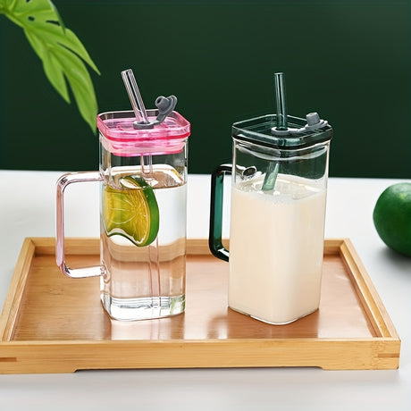 1pc Insulated High Temperature Resistant Straw Cup with Comfort Grip Handle - Perfect for Enjoying Hot Beverages, Juice, Coffee, Milk, and Tea on-the-go, Durable, Dishwasher Safe, and BPA-Free