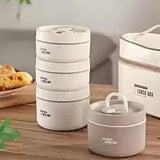 3-in-1 Insulated Stainless Steel Lunch Box - Stackable & Reusable Julia M LifeStyles