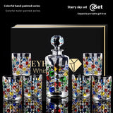 Painted Crystal Glass Liquor Glass Set - High-grade Wine Set