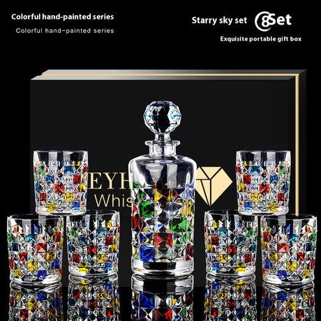 Painted Crystal Glass Liquor Glass Set - High-grade Wine Set