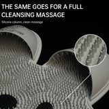 Silicone rabbit rub foot artifact bathroom anti-slip mat rub back massage pad rub bath wash feet to dead skin shower mat