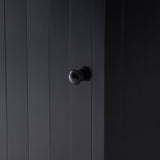 Black Bathroom Cabinet Triangle Corner Storage Cabinet with Adjustable Shelf Modern Style MDF Board