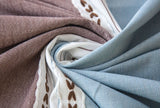 European Style 90x90 cm Decorative Linen Tablecloth with Tassels - Waterproof & Oilproof
