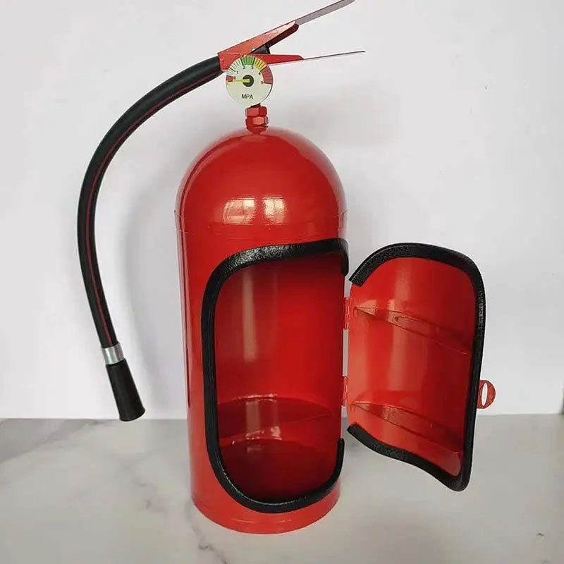 Fire Extinguisher Shape Wine Box Mini Bar Wine Cabinet Crafts Ornaments Decoration Champagne Liquor Storage Box Fireman's Gift eprolo