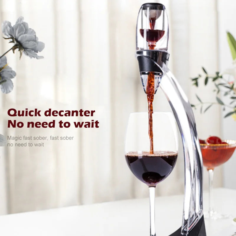 Wine Aerator Decanter Pourer Spout Set With Filters Purifier Stand Diffuser Air Aerating Strainer Aerator Wine for Dining Bar Julia M Home & Kitchen