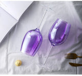 British Purple Goblet Champagne Glasses Set Nordic Style New Crystal Light Luxury Wine Glass Home Beautiful Colored Glass Cups