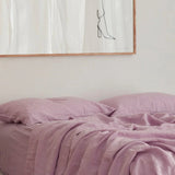 Blush Pink 100% Cotton 3-Piece Duvet Cover Set 300tc Thread Count Anti-Static Anti-Bacteria European-American Style Solid Hotel