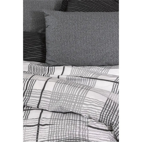 Modern Double Duvet Cover Set Cotton Box Anthracite 8680108071380 Stylish Bedding Essential
