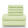 Lux Décor 6Pc Solid Sheet Set – Brushed Microfiber, 16" Deep Pockets